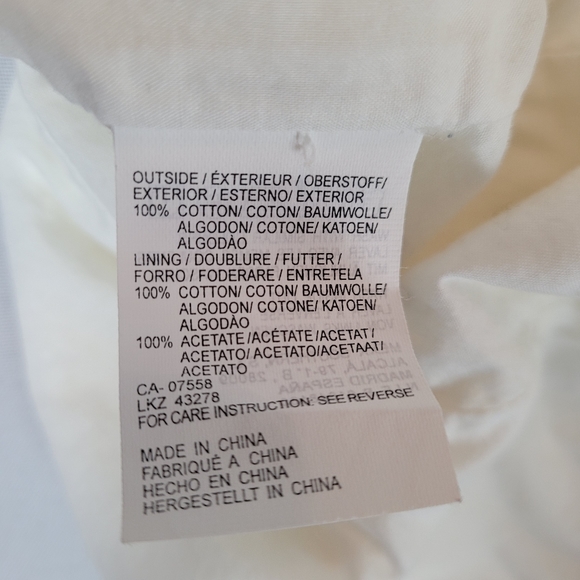 MEXX Jacket White Cropped Snap Closure Size 10 - Picture 13 of 13